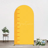 Aperturee - Aperturee Yellow Ruler Blackboard Back To School Arch Backdrop
